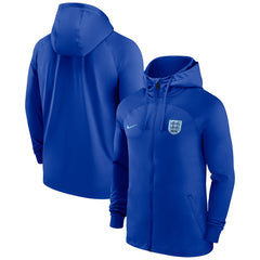England National Team Strike Raglan Hoodie Full-Zip Track Jacket Blue