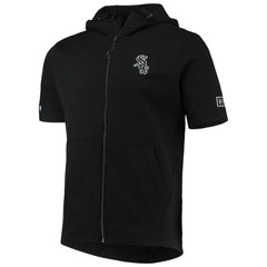 Chicago White Sox Levelwear Recruit Short Sleeve Full-Zip Hoodie Jacket - Black Jackets