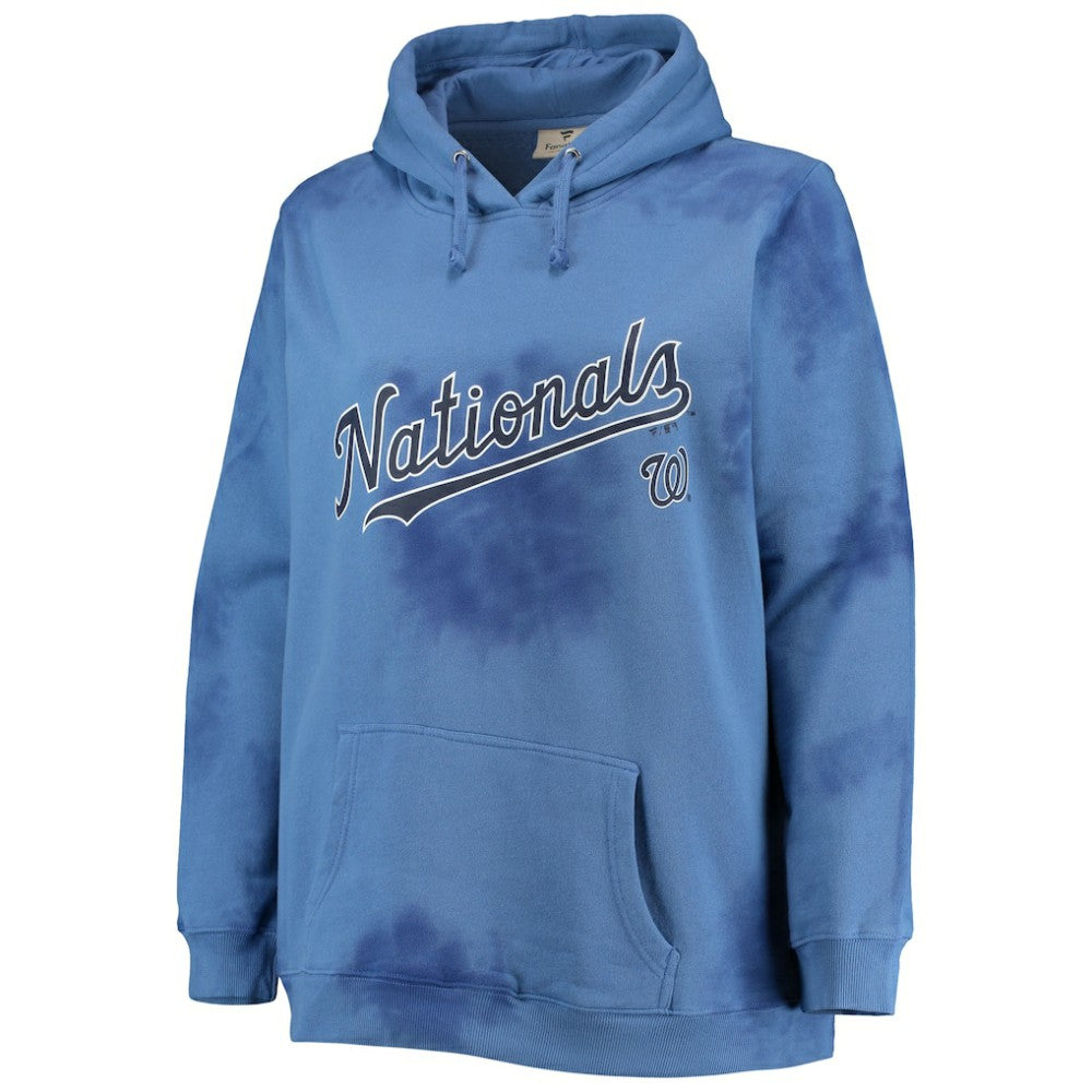 Washington Nationals Women's Plus Size Cloud Pullover Hoodie - Navy Hoodies