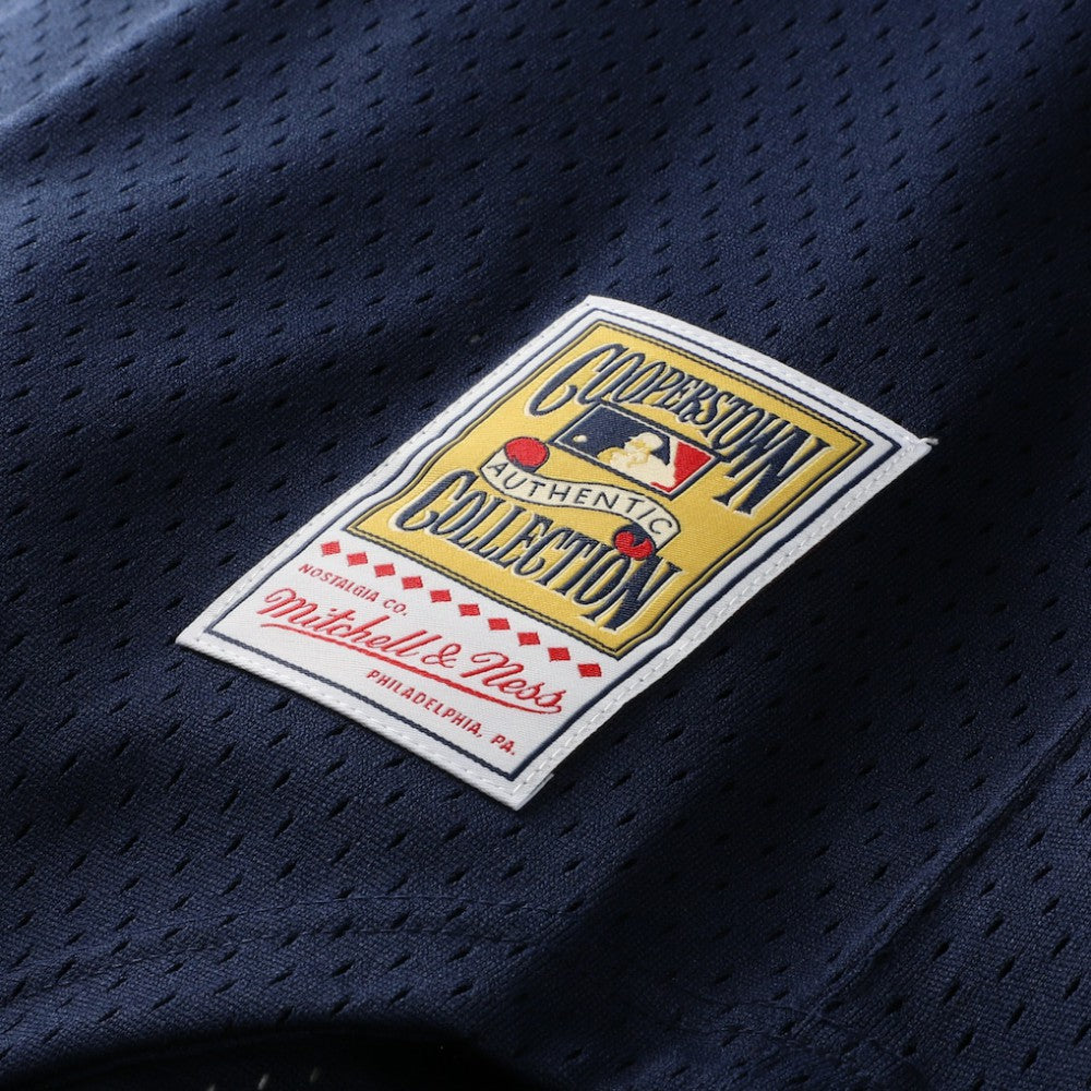 Rickey Henderson New York Yankees Mitchell & Ness Cooperstown Collection Mesh Batting Practice Button-Up Jersey - Navy Jerseys