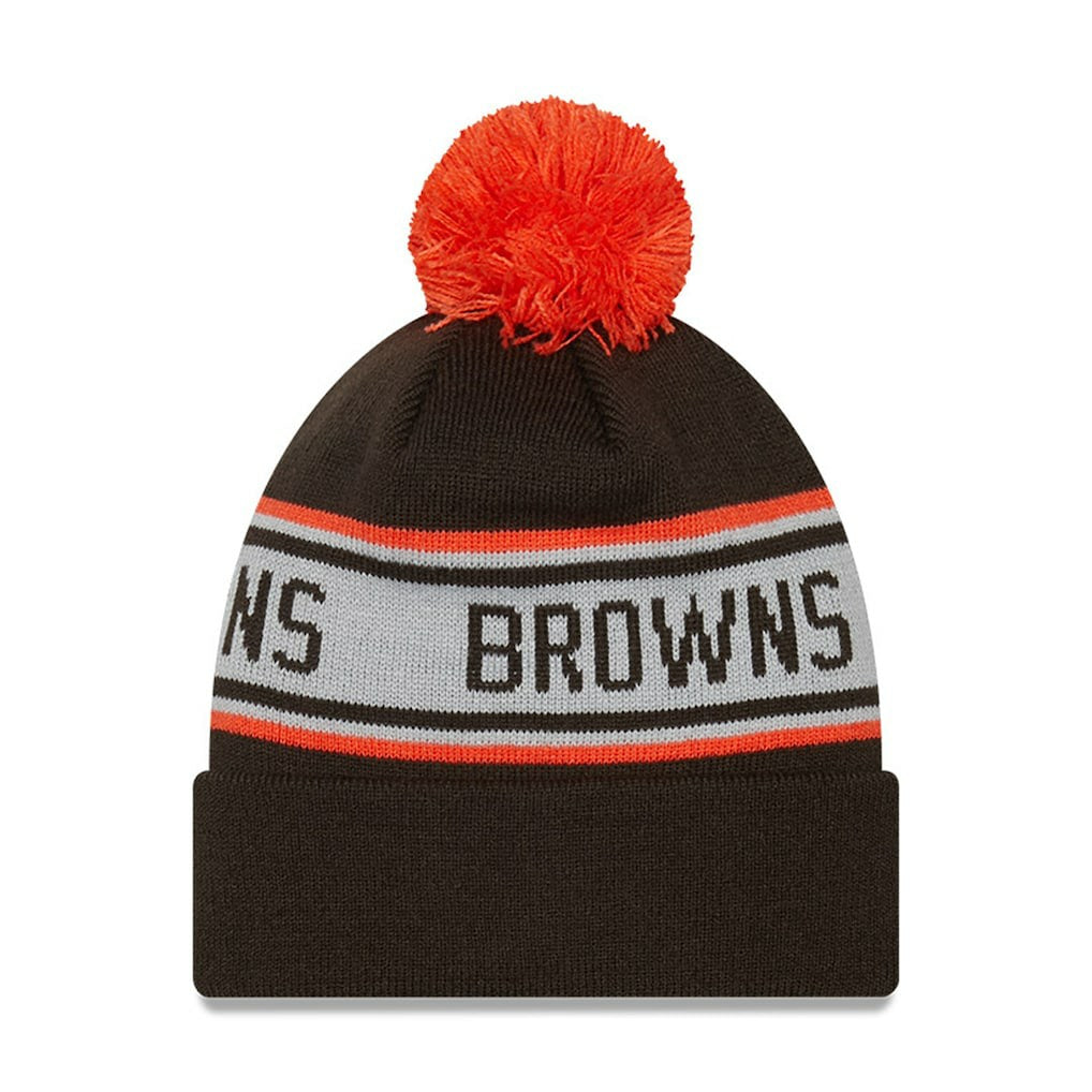 Cleveland Browns New Era Preschool Repeat Cuffed Knit Hat with Pom Brown