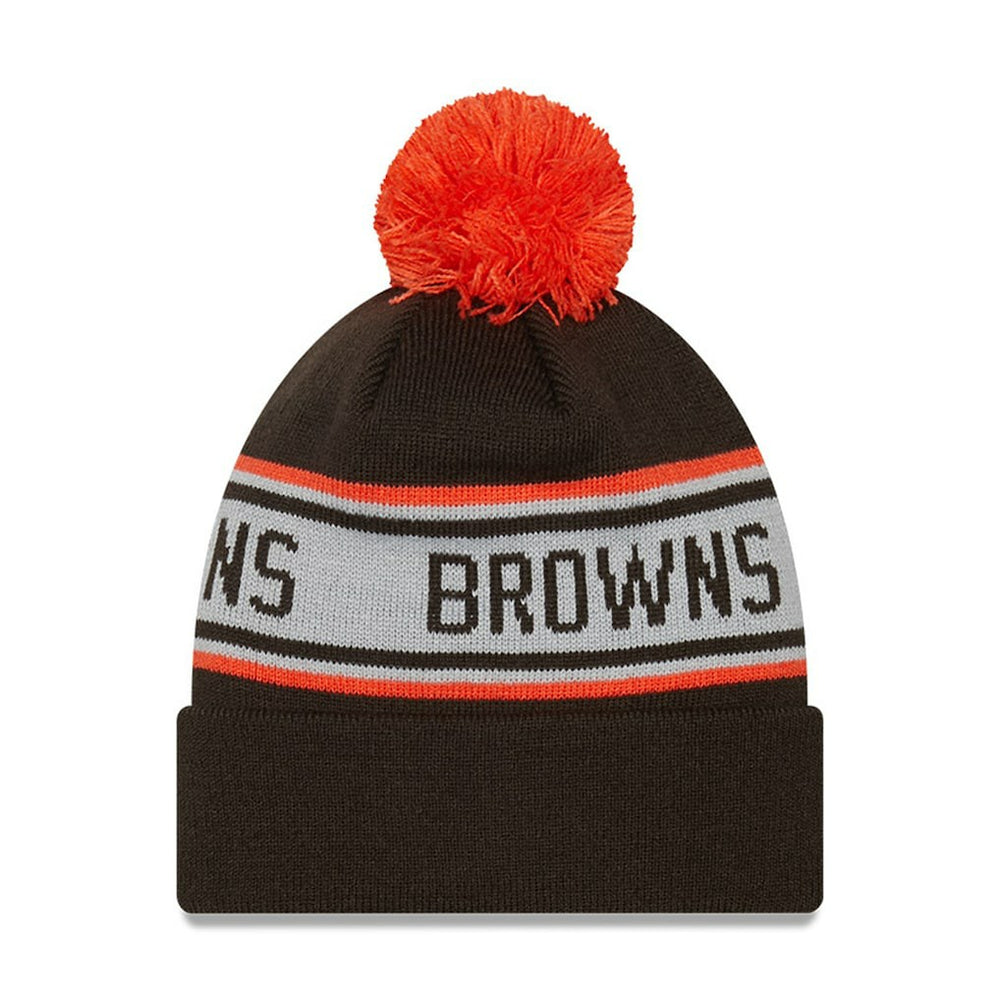 Cleveland Browns New Era Preschool Repeat Cuffed Knit Hat with Pom Brown