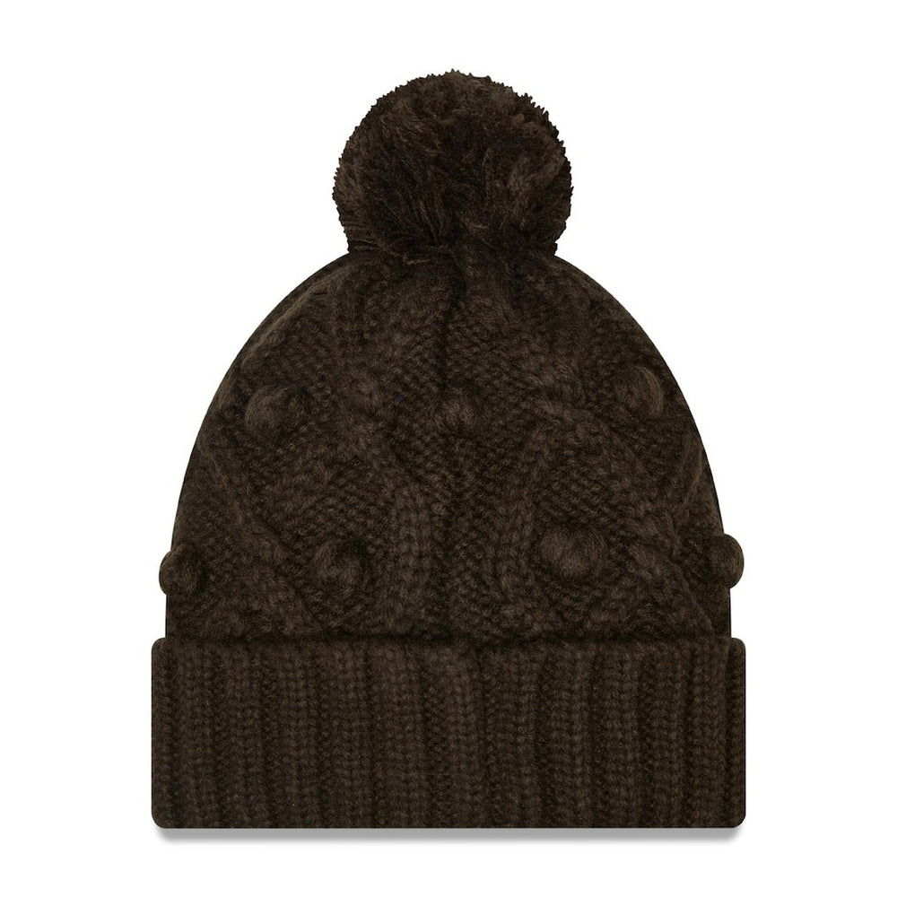 Cleveland Browns New Era Girls Youth Toasty Cuffed Knit Hat with Pom Brown
