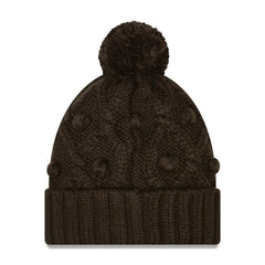 Cleveland Browns New Era Girls Youth Toasty Cuffed Knit Hat with Pom Brown