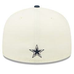 Dallas Cowboys New Era 2022 Sideline 59FIFTY Fitted Hat Cream/Navy