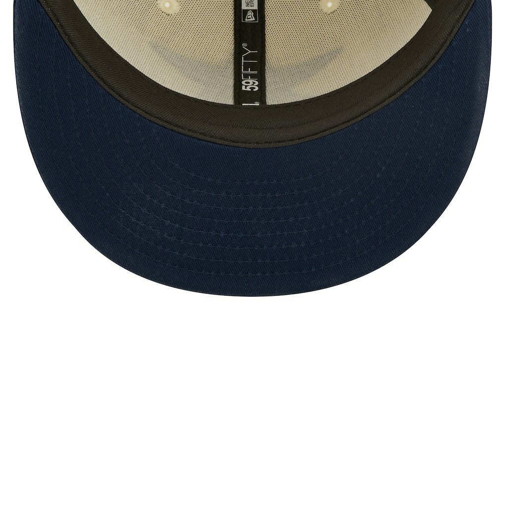 Dallas Cowboys New Era 2022 Sideline 59FIFTY Fitted Hat Cream/Navy