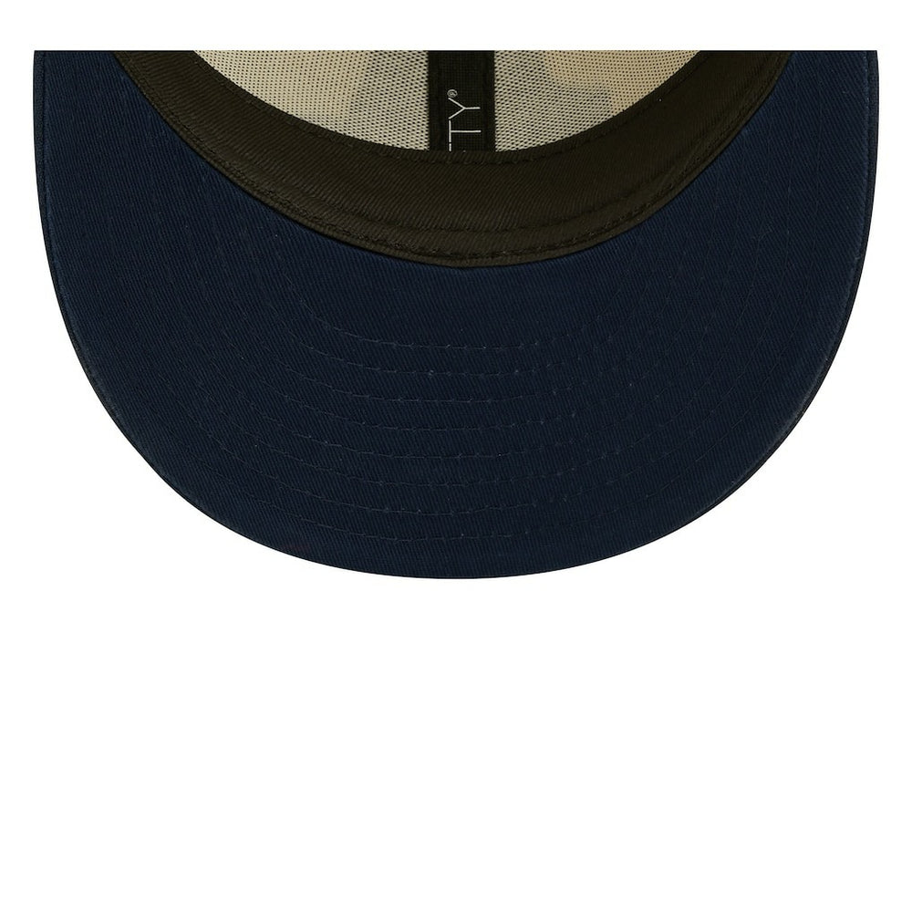 Dallas Cowboys New Era 2022 Sideline Low Profile 59FIFTY Fitted Hat Cream/Navy