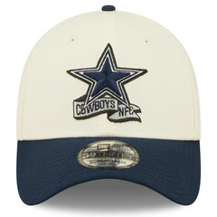 Dallas Cowboys New Era 2022 Sideline 39THIRTY 2-Tone Flex Hat Cream/Navy