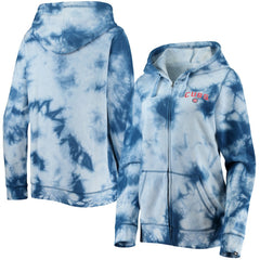 Chicago Cubs New Era Women's Tie-Dye Full-Zip Hoodie - Royal Hoodies