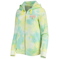 San Francisco Giants New Era Women's Tie-Dye Full-Zip Hoodie - White Hoodies