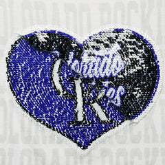 Colorado Rockies New Era Girls Youth Flip Sequin Heart Crop Top - White Tops