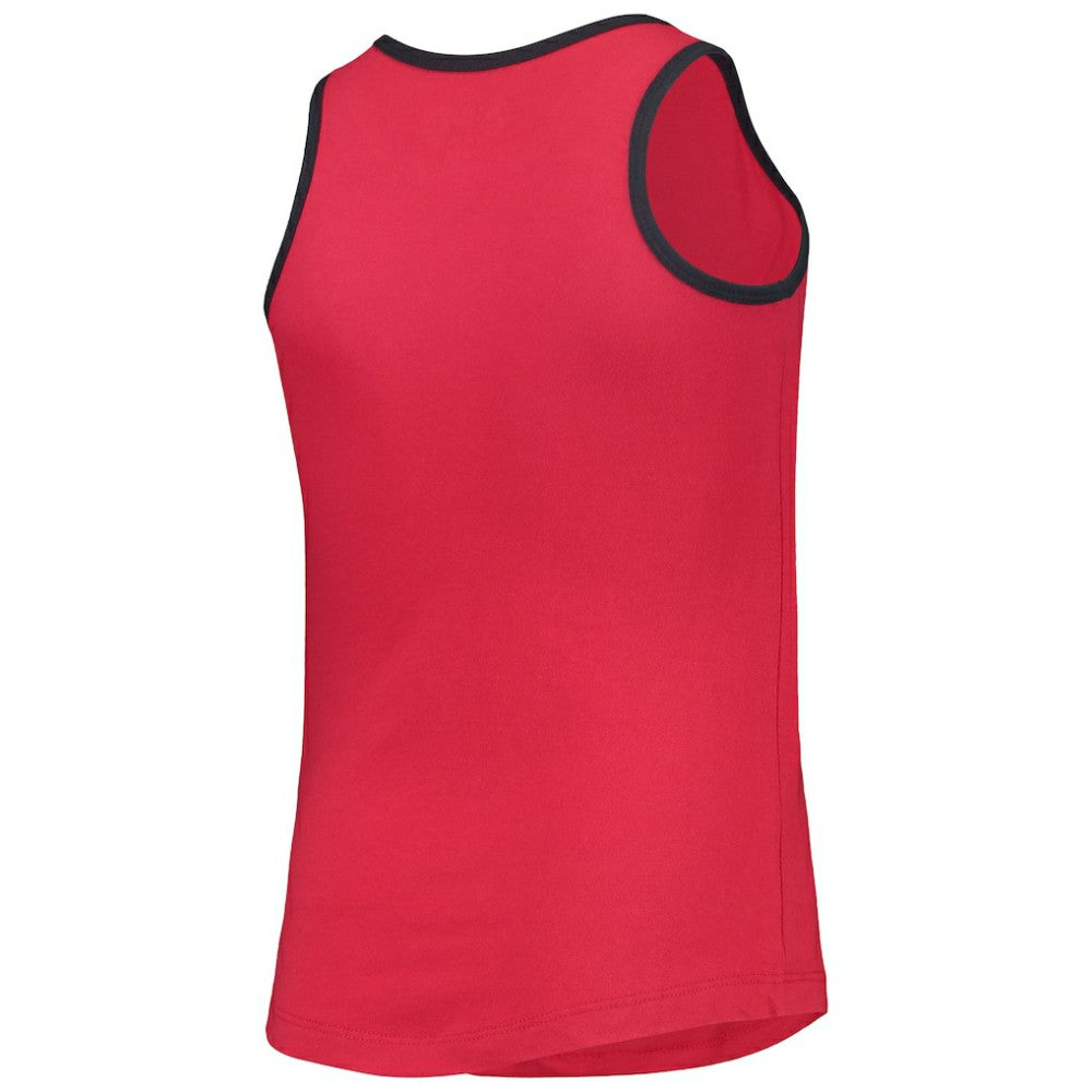 Washington Nationals New Era Girls Youth Henley Tank Top - Red Tanks