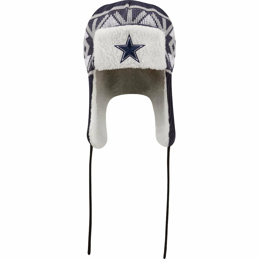 Dallas Cowboys New Era Knit Trapper Hat Navy
