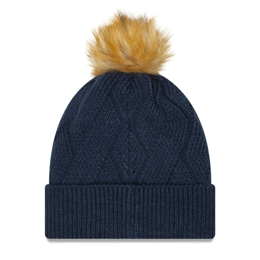 Dallas Cowboys New Era Women's Snowy Cuffed Knit Hat with Pom Navy