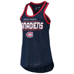 NHL Montreal Canadiens G-III Sports by Carl Banks Women's Showdown Slub Racerback Tank Top - Navy