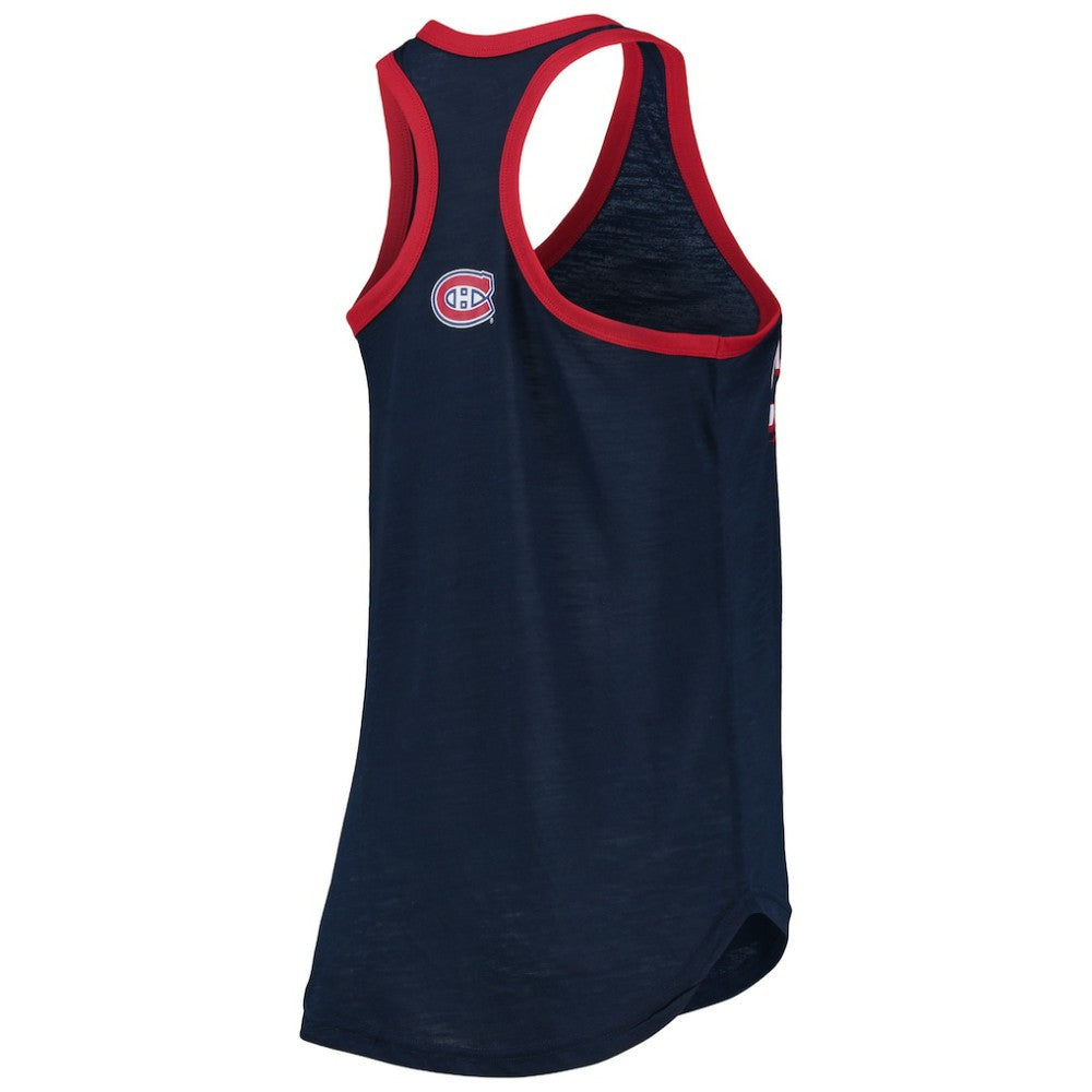 NHL Montreal Canadiens G-III Sports by Carl Banks Women's Showdown Slub Racerback Tank Top - Navy