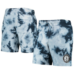 Brooklyn Nets Fleece Tie-Dye Shorts Blue