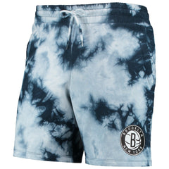 Brooklyn Nets Fleece Tie-Dye Shorts Blue