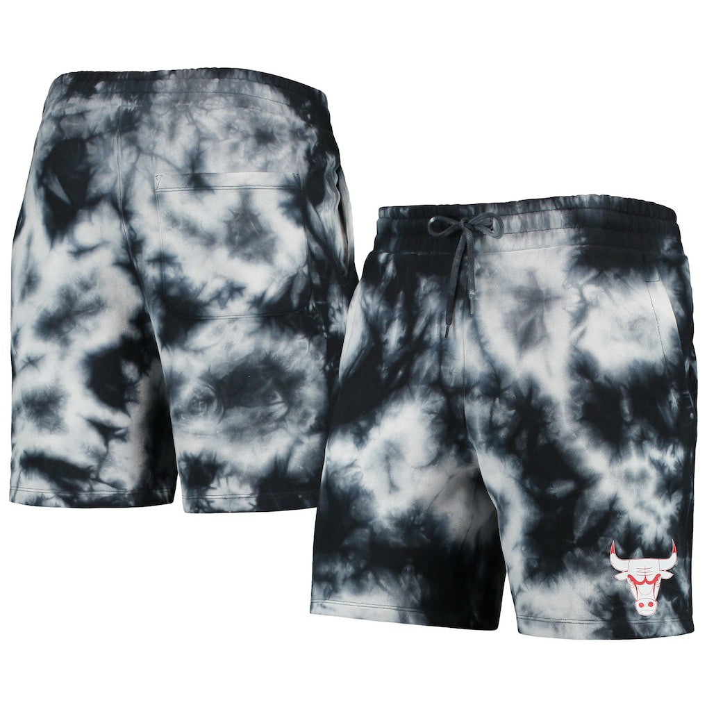 Chicago Bulls Fleece Tie-Dye Shorts Black