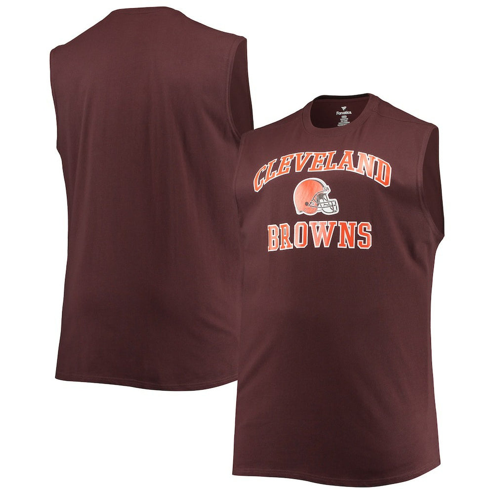 Cleveland Browns Big & Tall Muscle Tank Top Brown