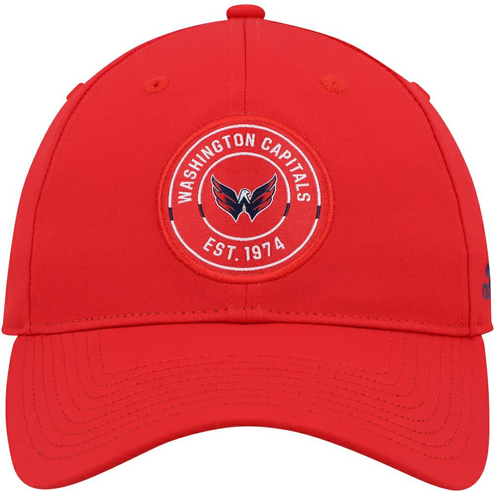NHL Washington Capitals adidas Team Circle Slouch Adjustable Hat - Red