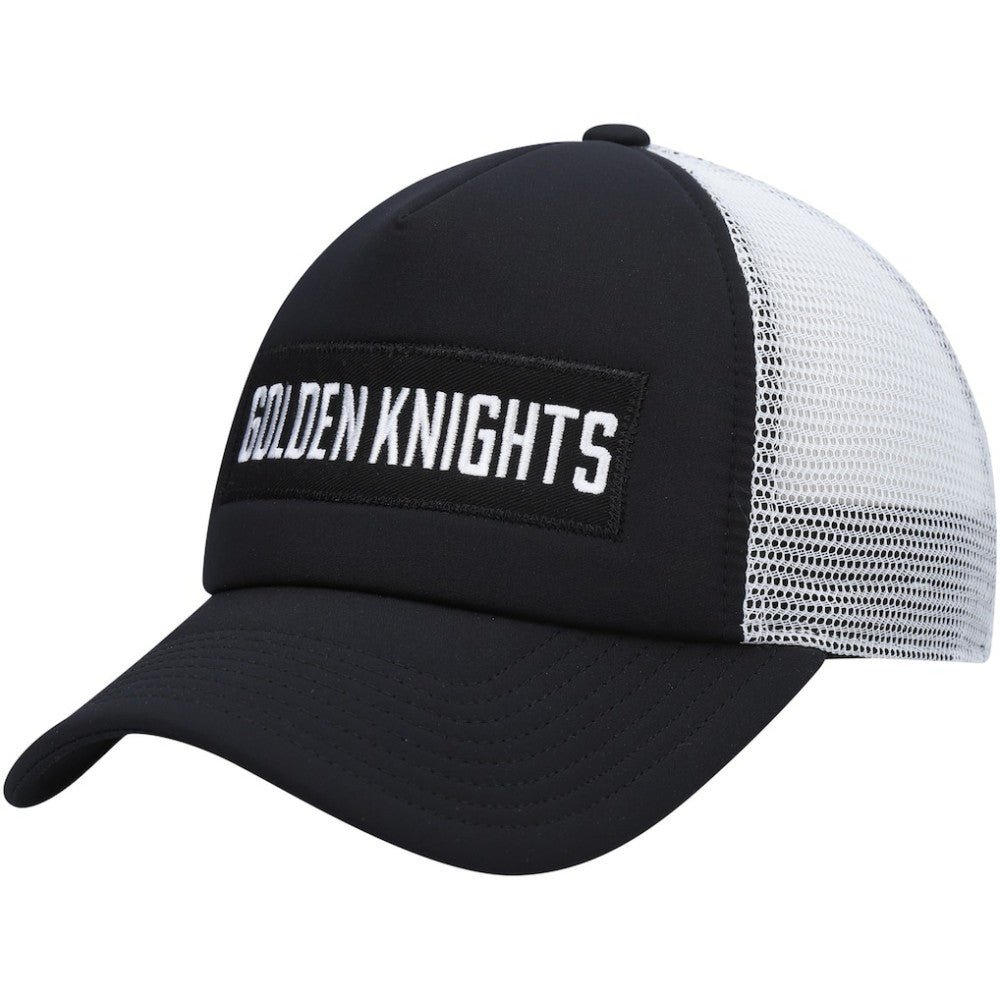 NHL Vegas Golden Knights adidas Team Plate Trucker Snapback Hat - Black/White