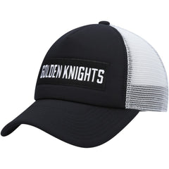 NHL Vegas Golden Knights adidas Team Plate Trucker Snapback Hat - Black/White