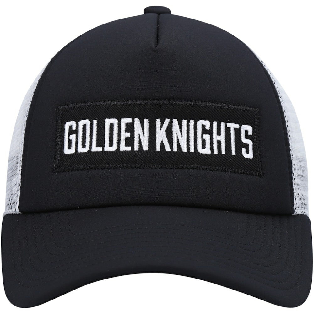 NHL Vegas Golden Knights adidas Team Plate Trucker Snapback Hat - Black/White
