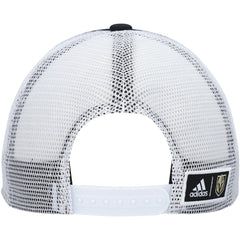 NHL Vegas Golden Knights adidas Team Plate Trucker Snapback Hat - Black/White