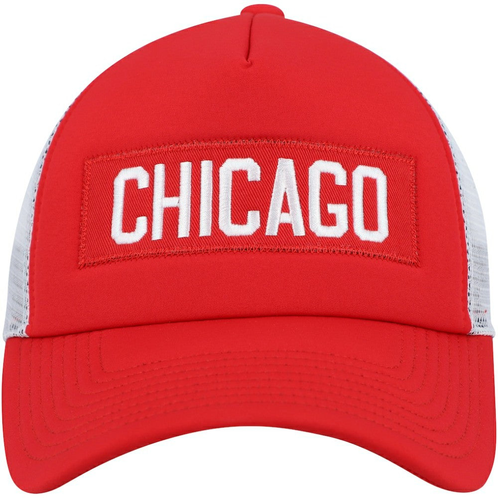 NHL Chicago Blackhawks adidas Team Plate Trucker Snapback Hat - Red/White