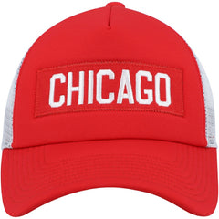 NHL Chicago Blackhawks adidas Team Plate Trucker Snapback Hat - Red/White