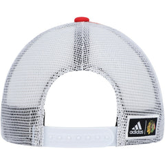NHL Chicago Blackhawks adidas Team Plate Trucker Snapback Hat - Red/White