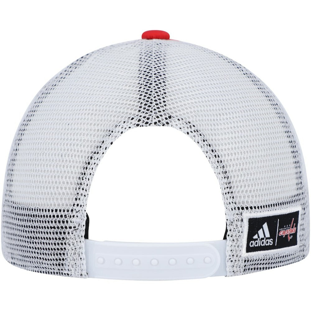 NHL Washington Capitals adidas Team Plate Trucker Snapback Hat - Red/White