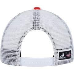 NHL Washington Capitals adidas Team Plate Trucker Snapback Hat - Red/White