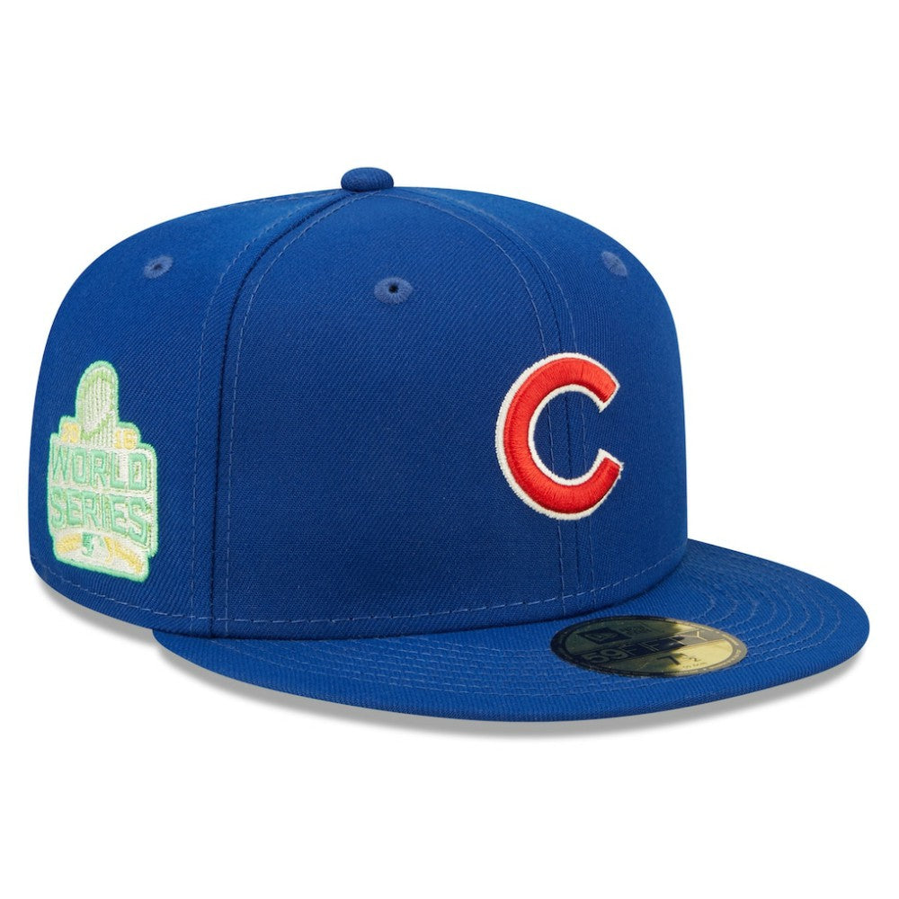 Chicago Cubs New Era 2016 World Series Champions Citrus Pop UV 59FIFTY Fitted Hat - Royal Hats