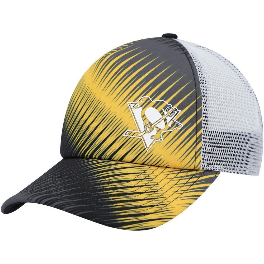 NHL Pittsburgh Penguins adidas Women's Graphic Foam Trucker Snapback Hat - Black/White