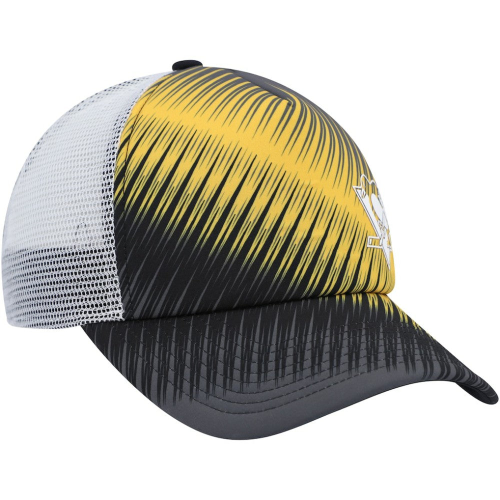 NHL Pittsburgh Penguins adidas Women's Graphic Foam Trucker Snapback Hat - Black/White