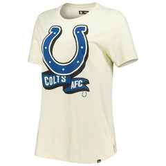 Indianapolis Colts New Era Women's Chrome Sideline T-Shirt Cream
