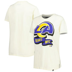 Los Angeles Rams New Era Women's Chrome Sideline T-Shirt Cream