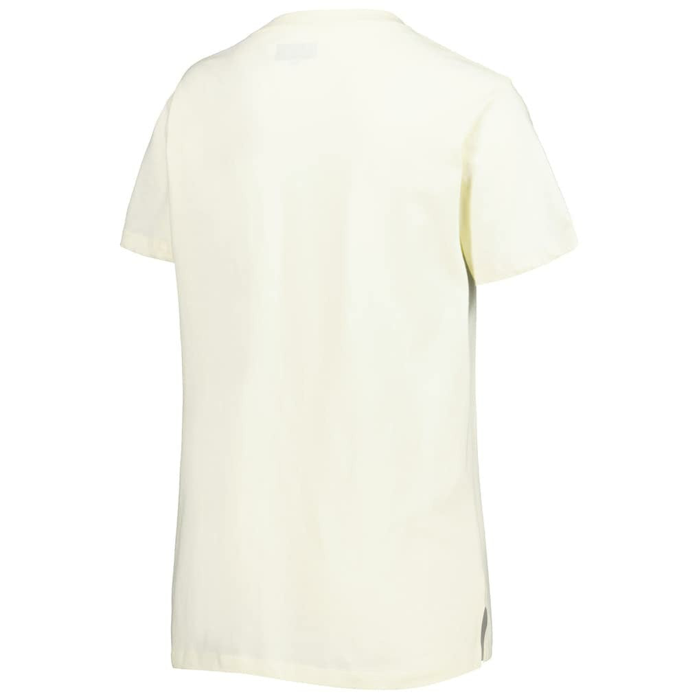 Los Angeles Rams New Era Women's Chrome Sideline T-Shirt Cream