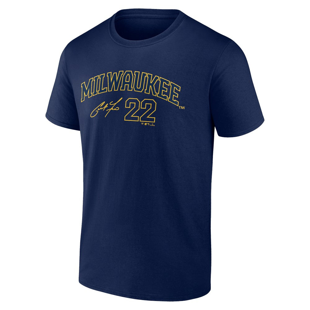 Christian Yelich Milwaukee Brewers Fanatics Player Name & Number T-Shirt - Navy T-shirts
