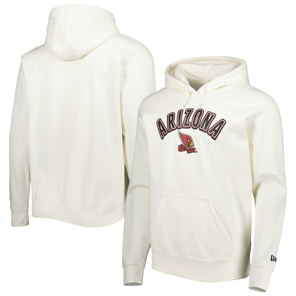 Arizona Cardinals New Era Sideline Chrome Pullover Hoodie Cream