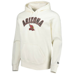 Arizona Cardinals New Era Sideline Chrome Pullover Hoodie Cream
