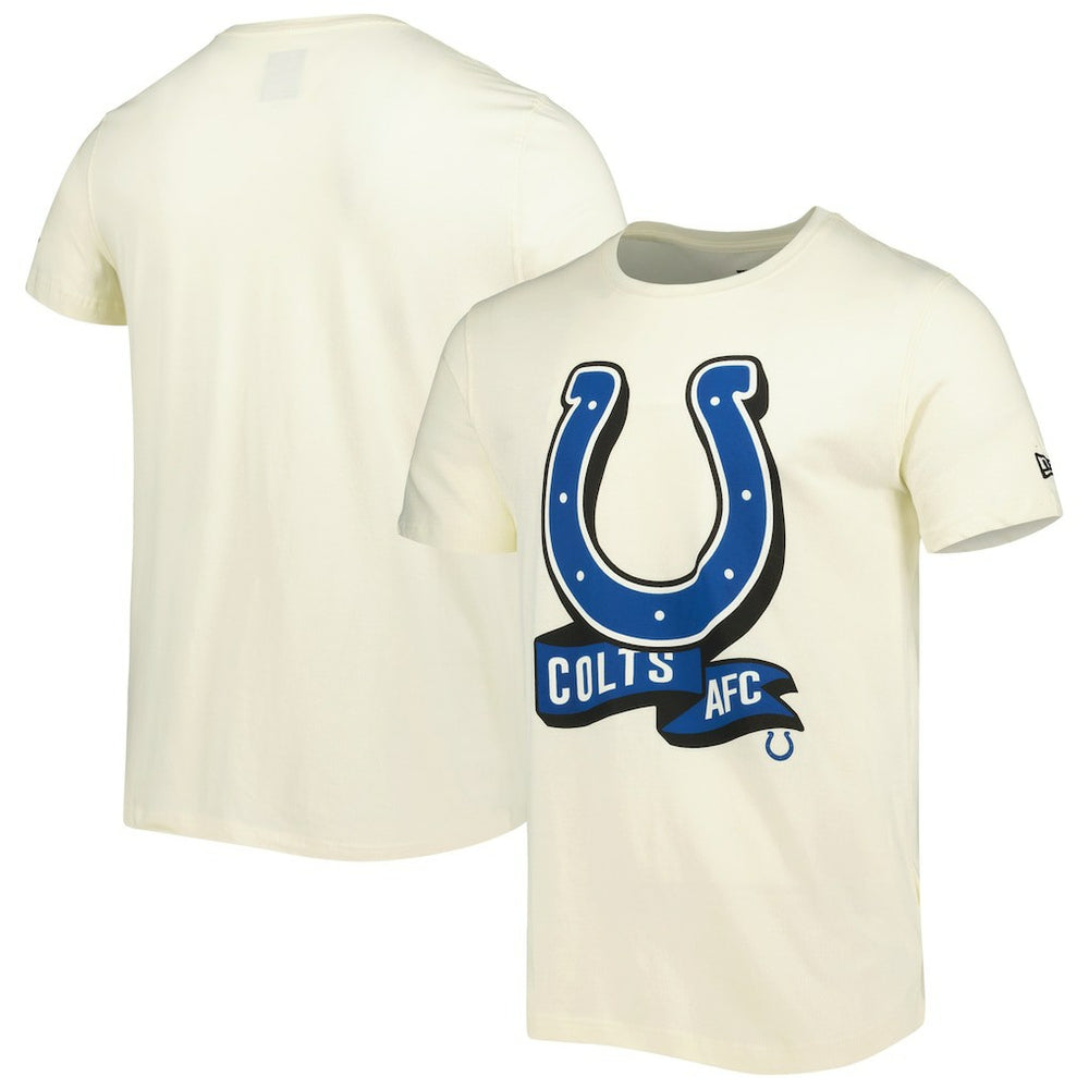 Indianapolis Colts New Era Sideline Chrome T-Shirt Cream