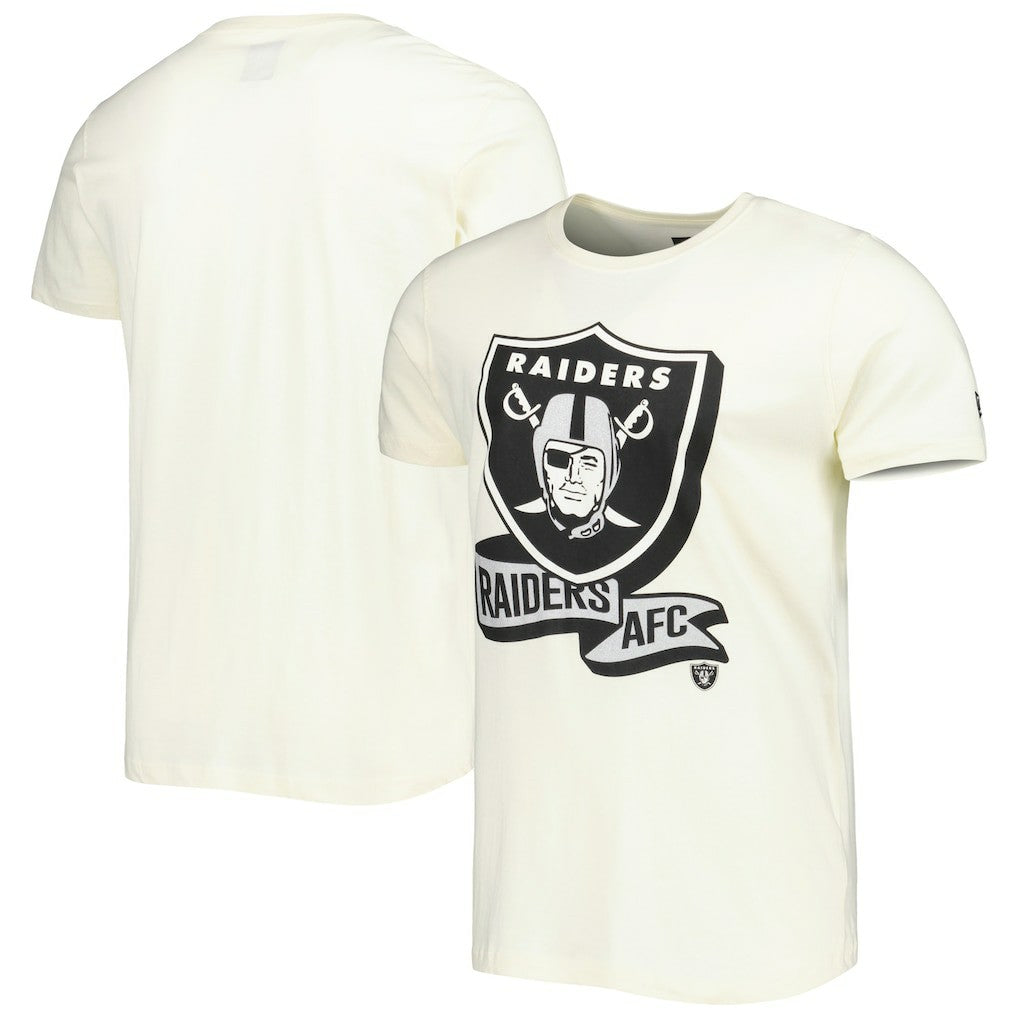 Las Vegas Raiders New Era Sideline Chrome T-Shirt Cream