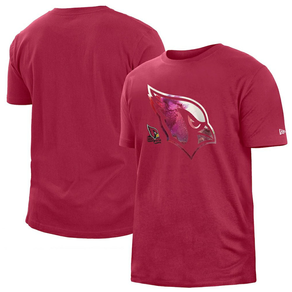 Arizona Cardinals New Era 2022 Sideline Ink Dye T-Shirt Red