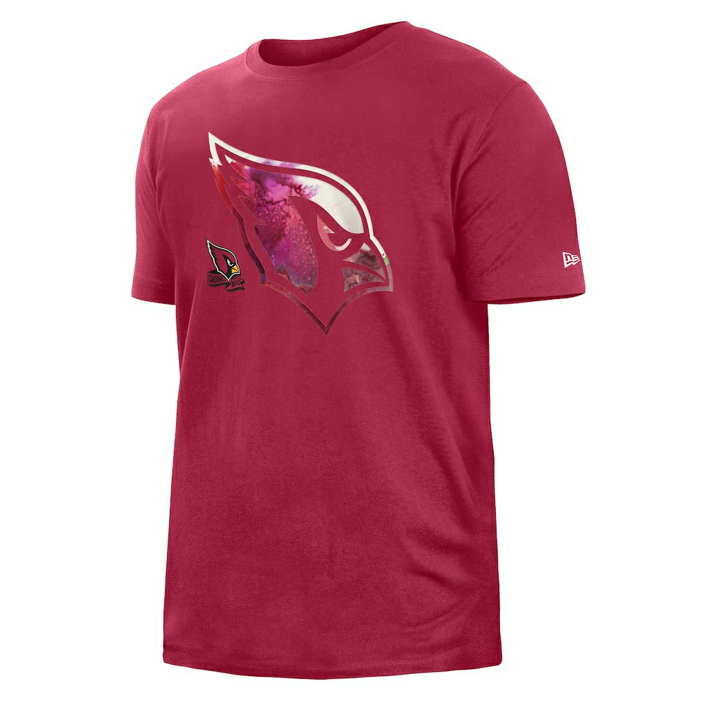 Arizona Cardinals New Era 2022 Sideline Ink Dye T-Shirt Red
