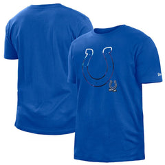 Indianapolis Colts New Era 2022 Sideline Ink Dye T-Shirt Blue