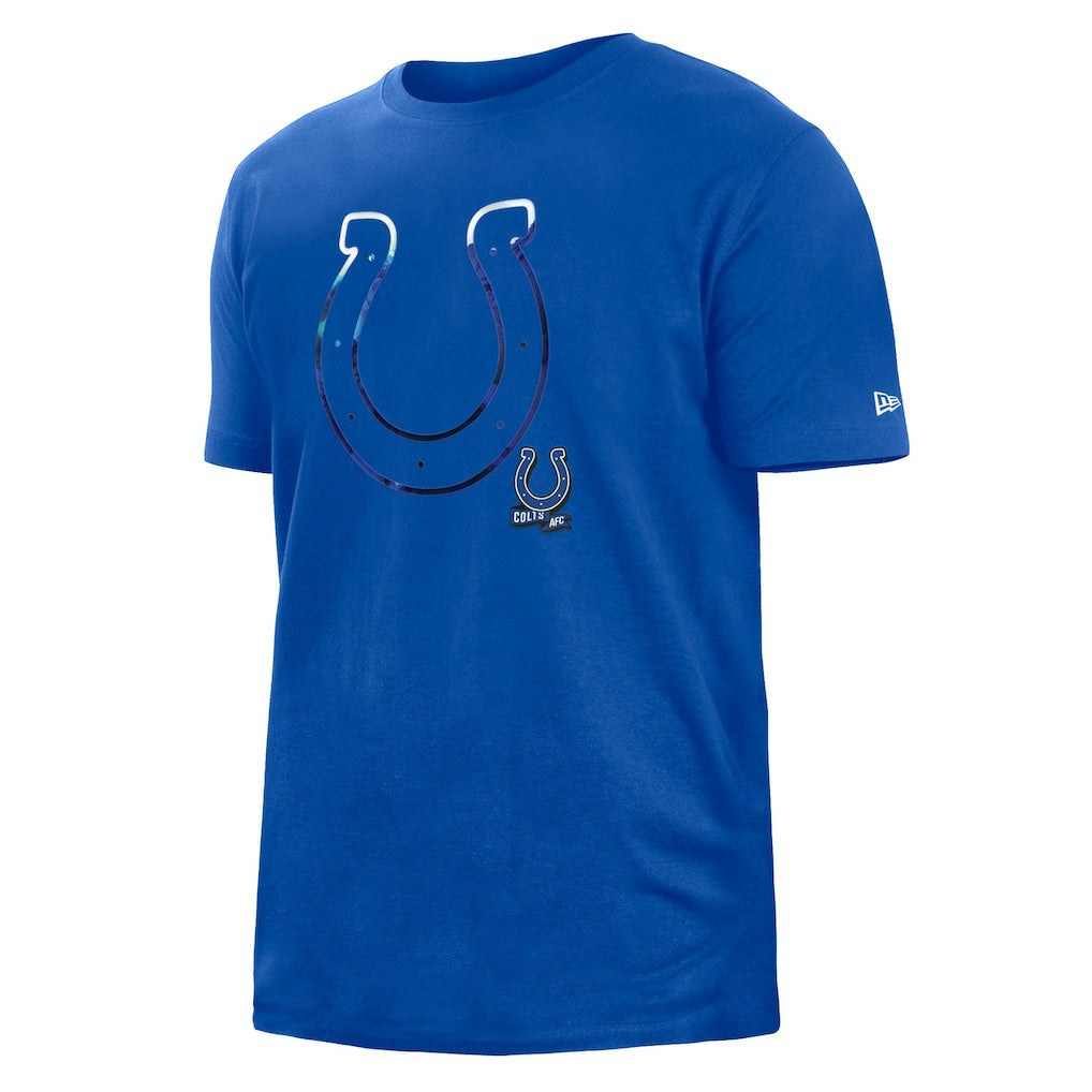 Indianapolis Colts New Era 2022 Sideline Ink Dye T-Shirt Blue