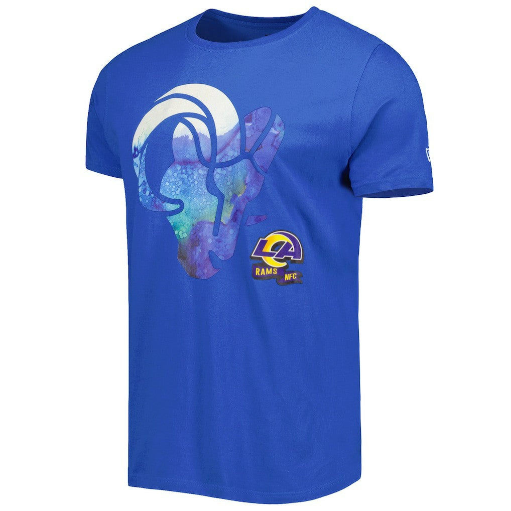 Los Angeles Rams New Era 2022 Sideline Ink Dye T-Shirt Royal